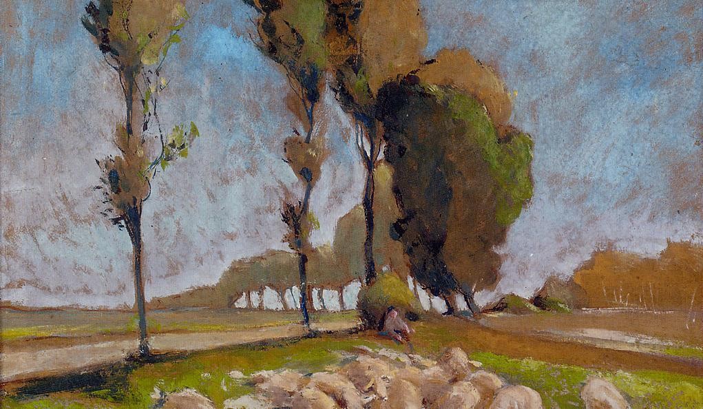 Shepherd and Sheep by Henri-Edmond Cross