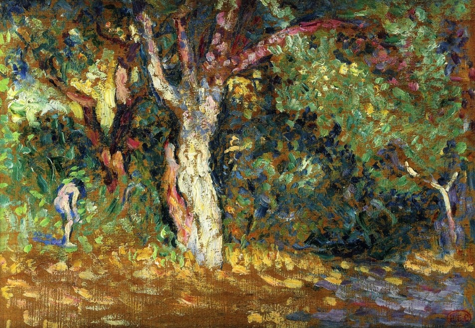 Study for 'In the Woods with Female Nude by Henri-Edmond Cross