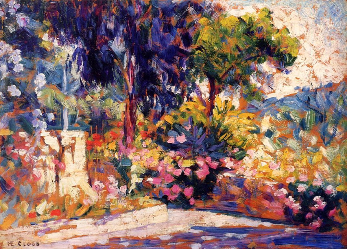 The Flowered Terrace by Henri-Edmond Cross