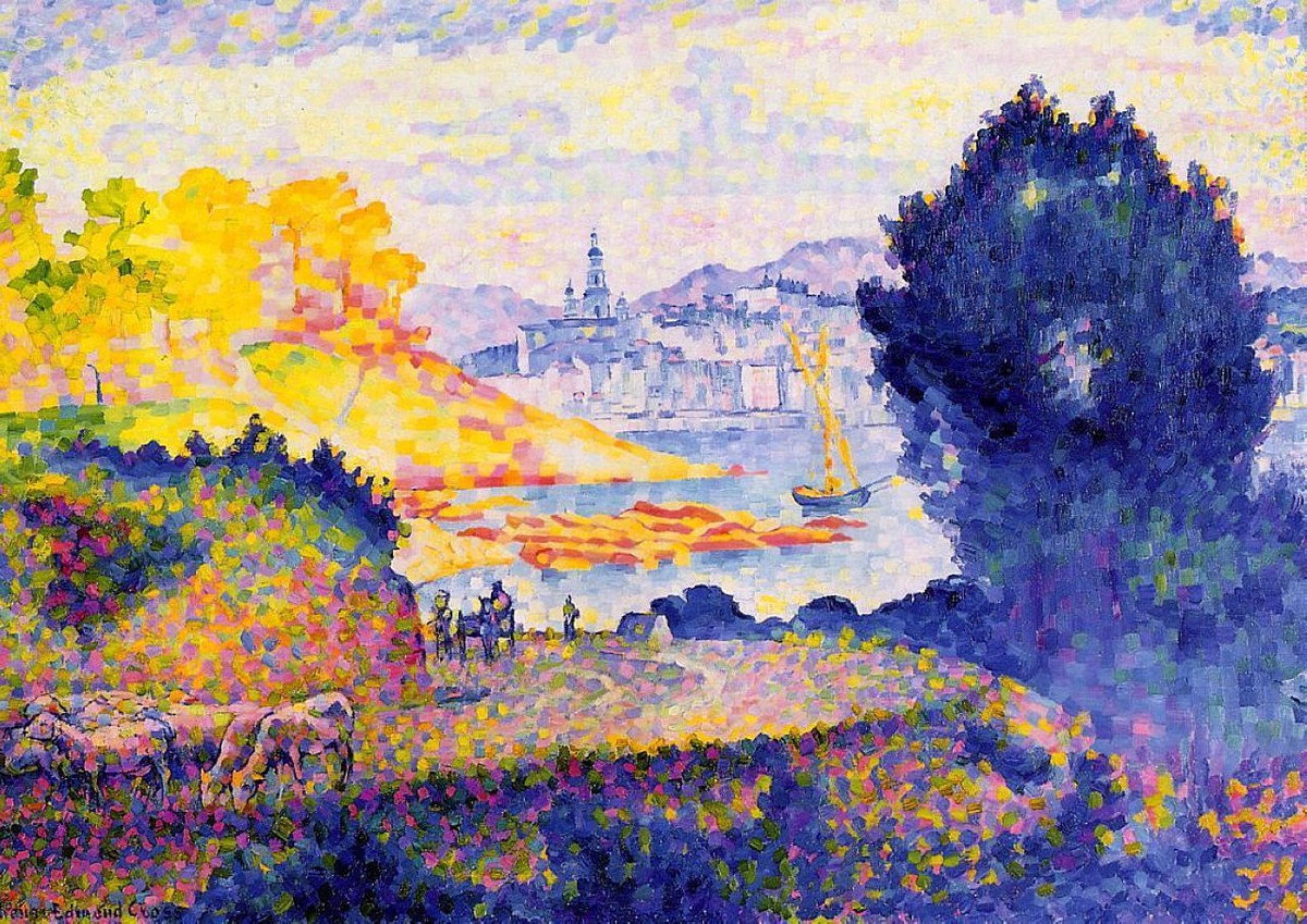 View of Menton by Henri-Edmond Cross