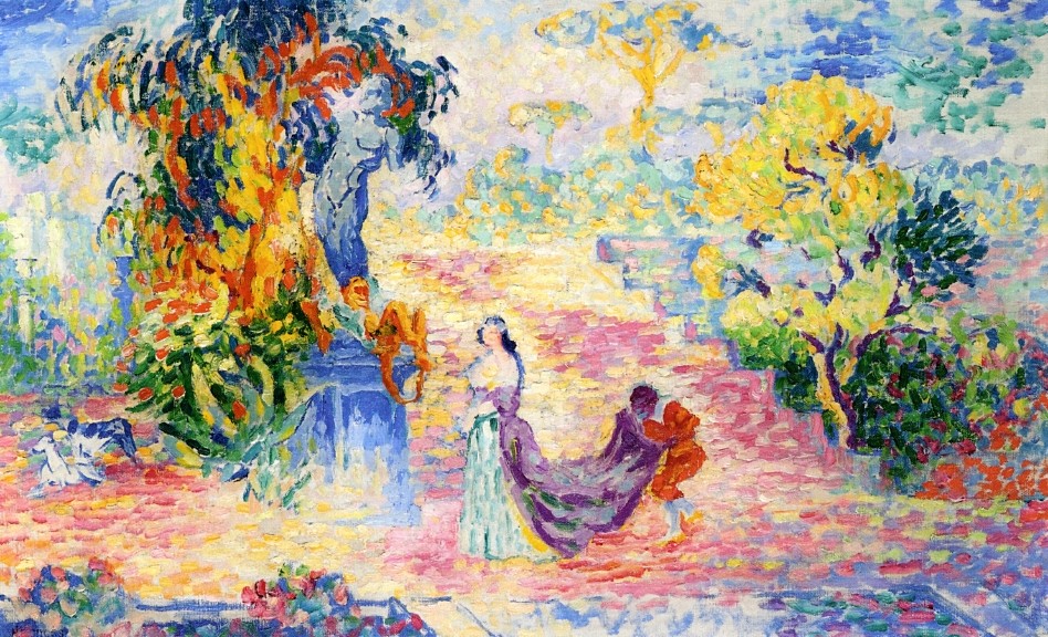 Woman in the Park by Henri-Edmond Cross