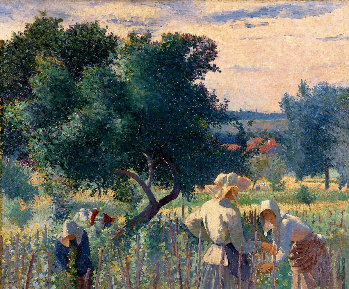 Women Tying the Vine by Henri-Edmond Cross