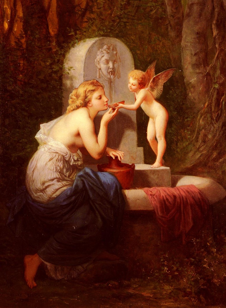 At the Fountain by Henri-Pierre Picou