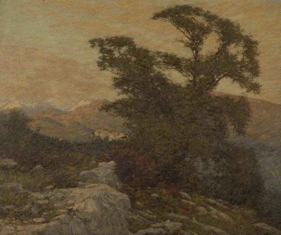 A Mountain Frontier by Henry Herbert La Thangue