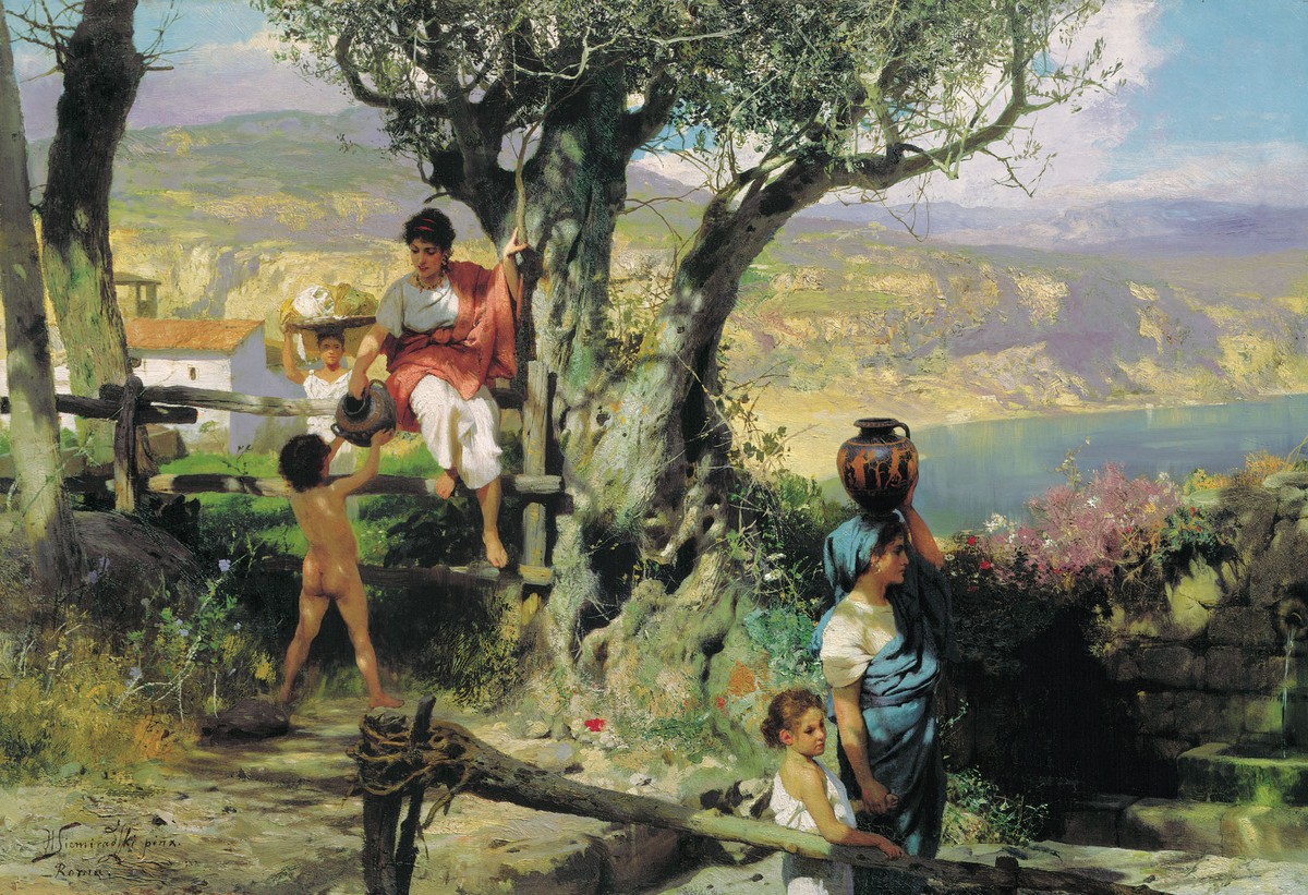 Ancient Rome. In a Village by Henryk Siemiradzki