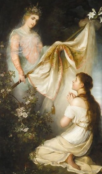 Joan of Arc Kneeling before Angel by Henryk Siemiradzki