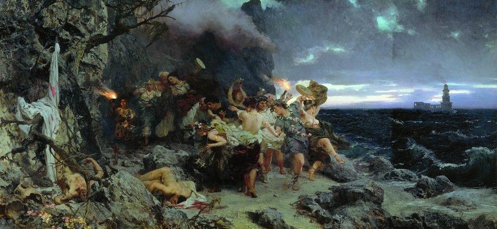 Orgy of the Times of Tiberius on Capri by Henryk Siemiradzki