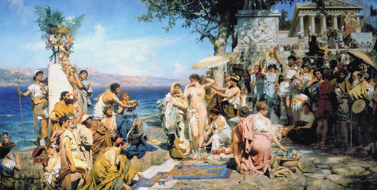 Phryne at the Poseidonia in Eleusis by Henryk Siemiradzki