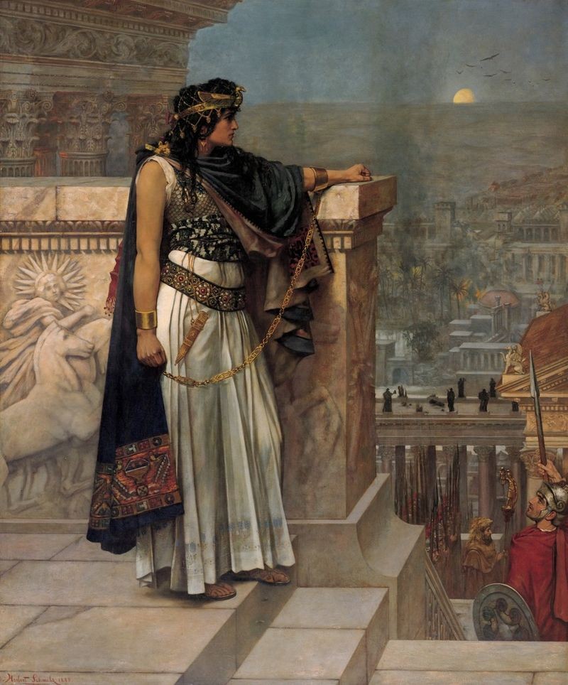 Queen Zenobia's Last Look Upon Palmyra by Herbert Gustave Schmalz (Herbert Carmichael)
