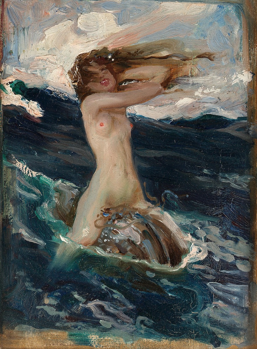 The Foam Sprite (study) by Herbert James Draper