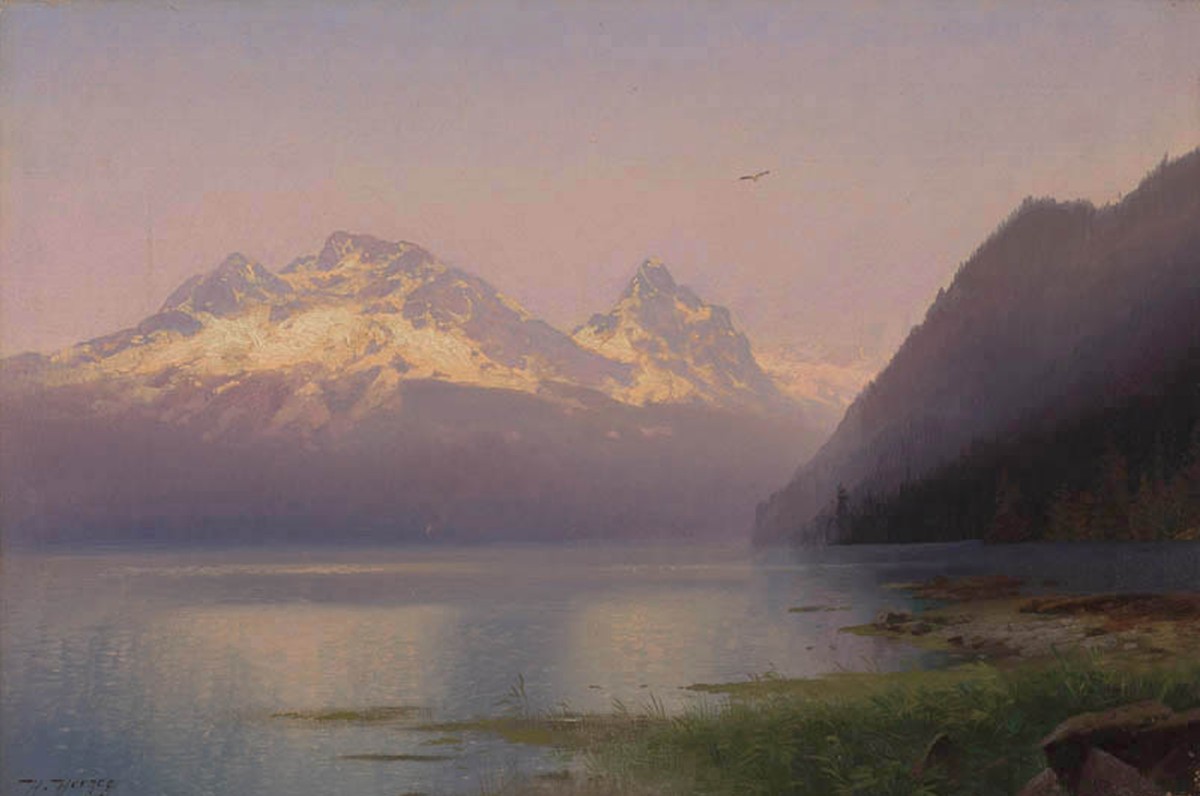 Sunset by Hermann Ottomar Herzog