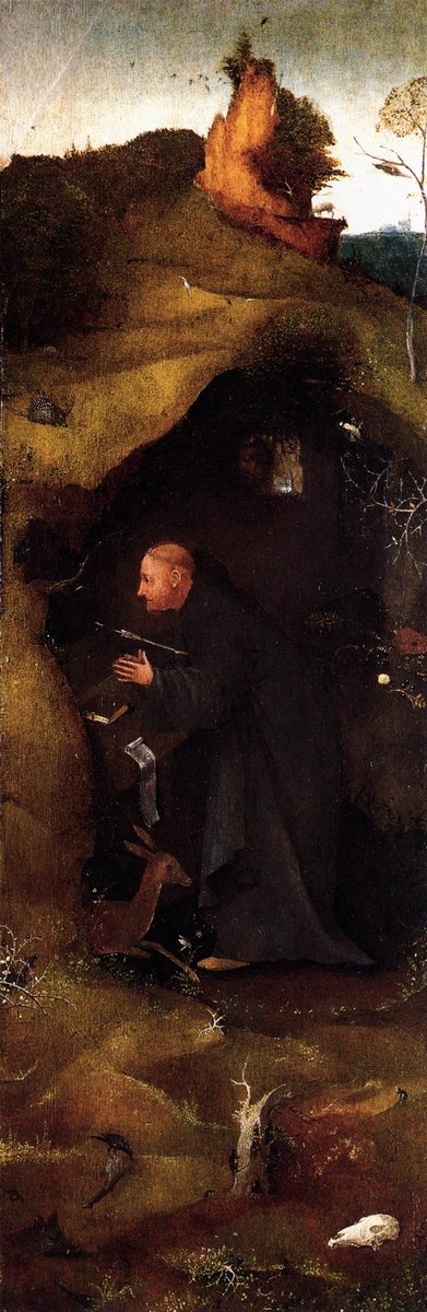 Hermit Saints Triptych (right panel) by Hieronymus Bosch