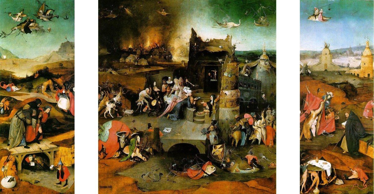 Triptych: The Temptation of St. Anthony by Hieronymus Bosch