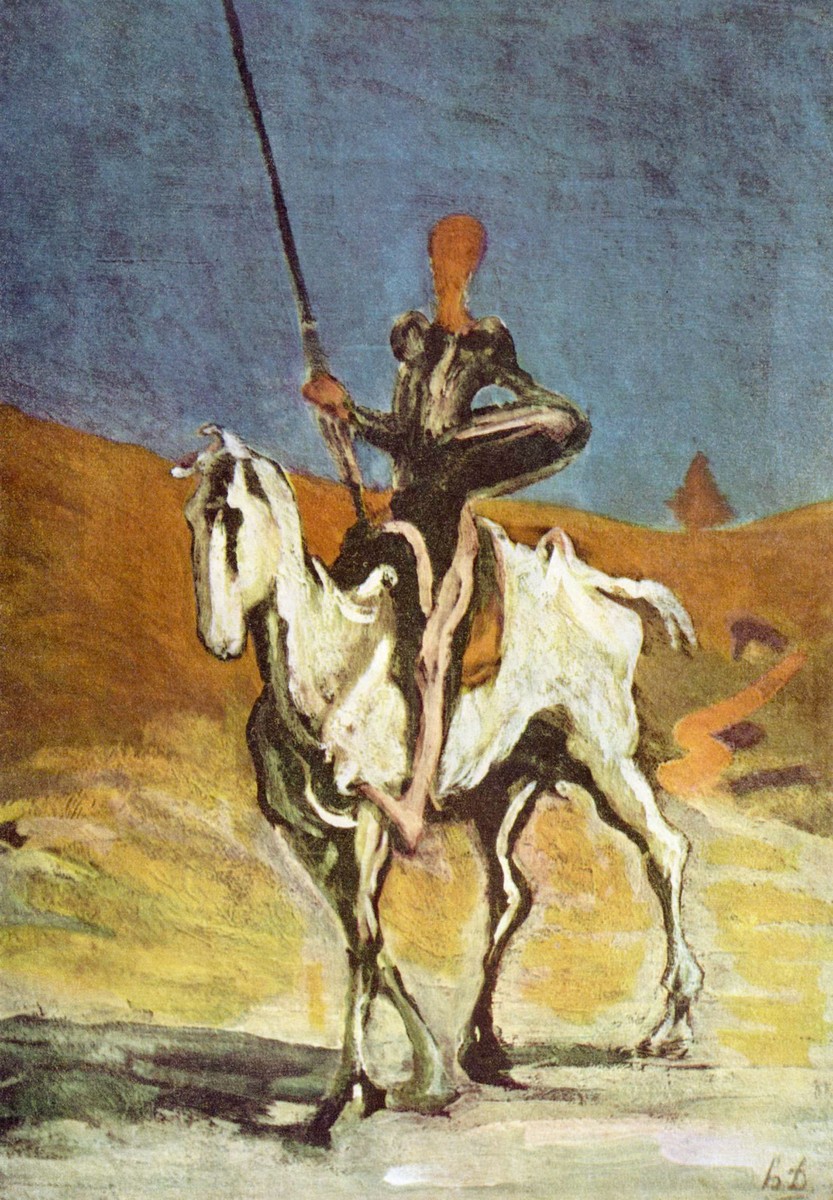 Don Quixote and Sancho Pansa by Honore Daumier