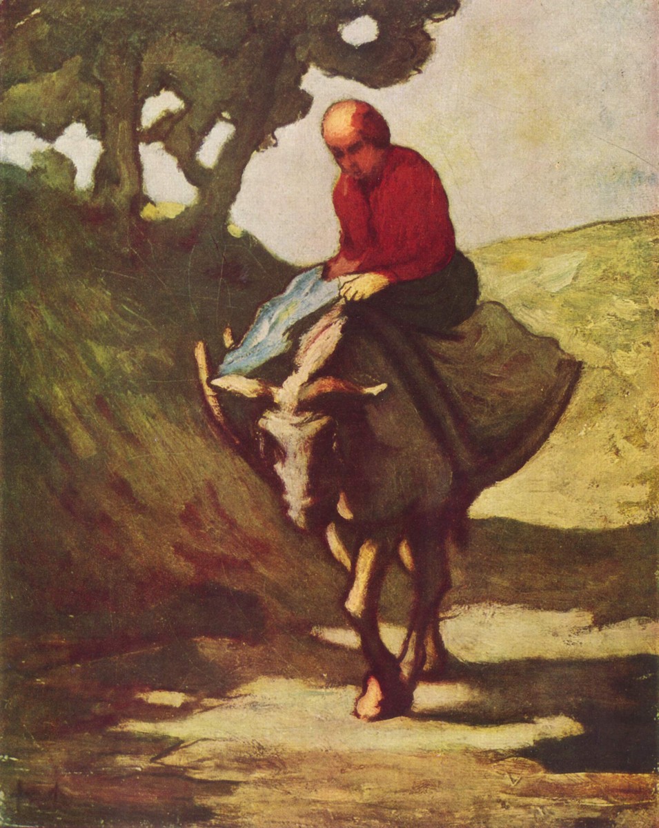 Returning from the market by Honore Daumier
