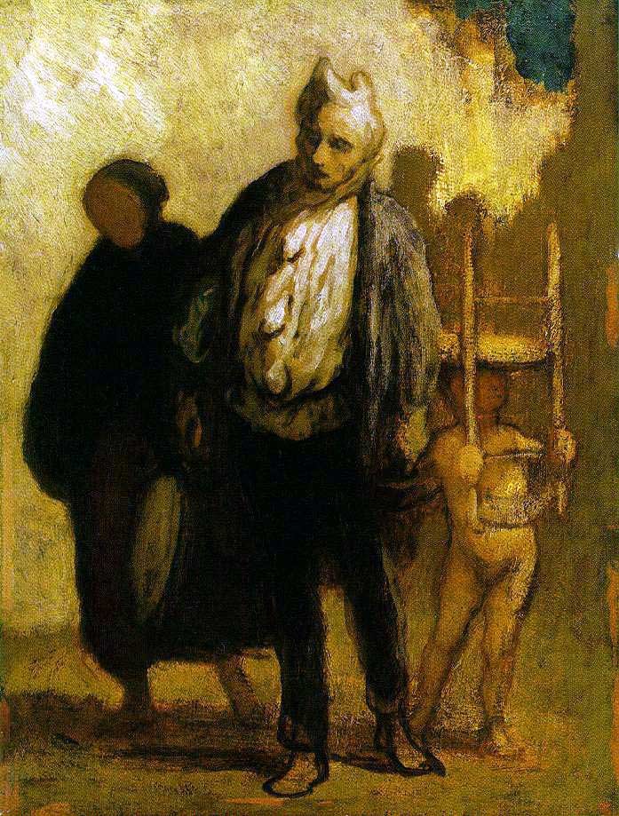 Wandering Saltimbanques by Honore Daumier