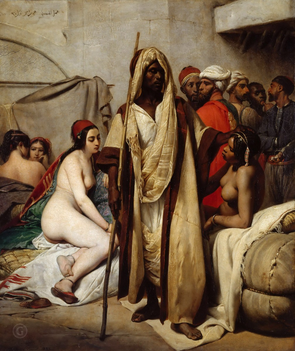 Slave market by Horace Vernet
