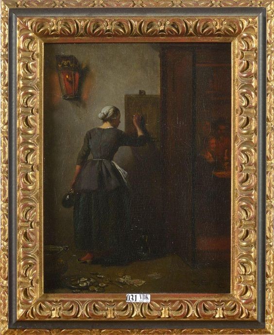 The inscription of the slate by Hubertus van Hove