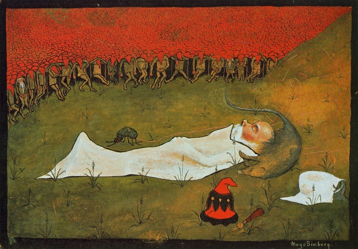 King Hobgoblin Sleeping by Hugo Simberg