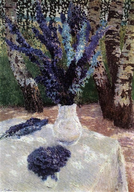 Delphiniums by Igor Grabar