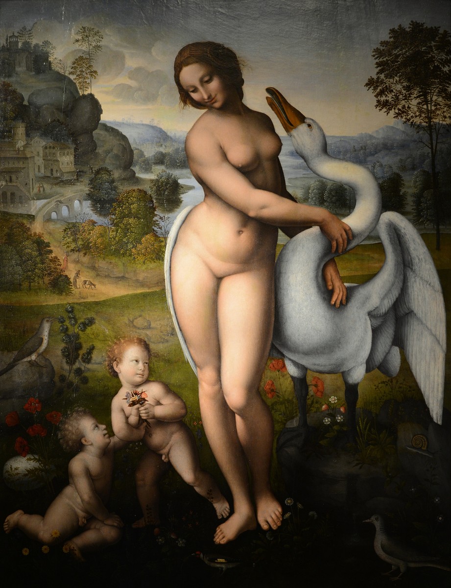 Leda and the Swan (Copy Of Leonardo Da Vinci) by Il Sodoma