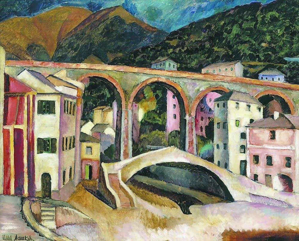 Italy. Nervi. Landscape with aqueduct by Ilya Mashkov