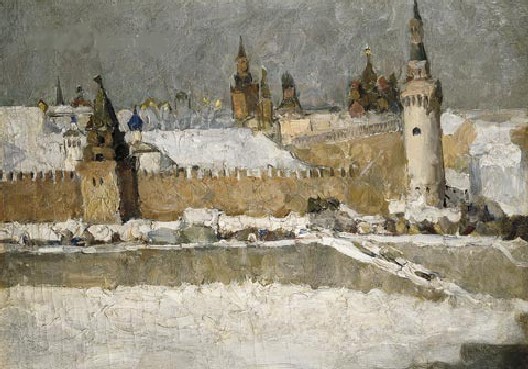 Kremlin in winter by Ilya Mashkov