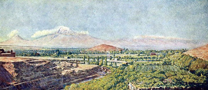 View of the valley Ararat by Ilya Mashkov