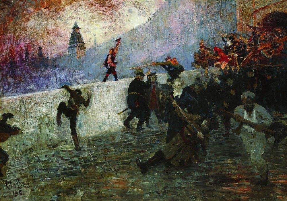 In the besieged Moscow in 1812 by Ilya Repin