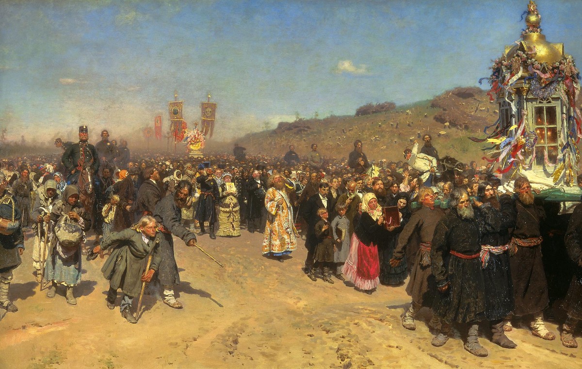 Religious Procession in Kursk by Ilya Repin