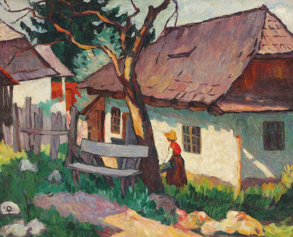 Houses in the Evening (Sun Effect) by Ion Theodorescu-Sion