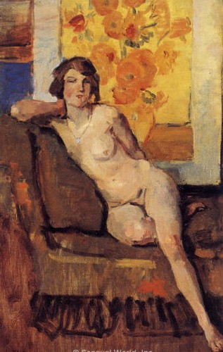 Nude, Model For Van Gogh's Sunflowers by Isaac Israels
