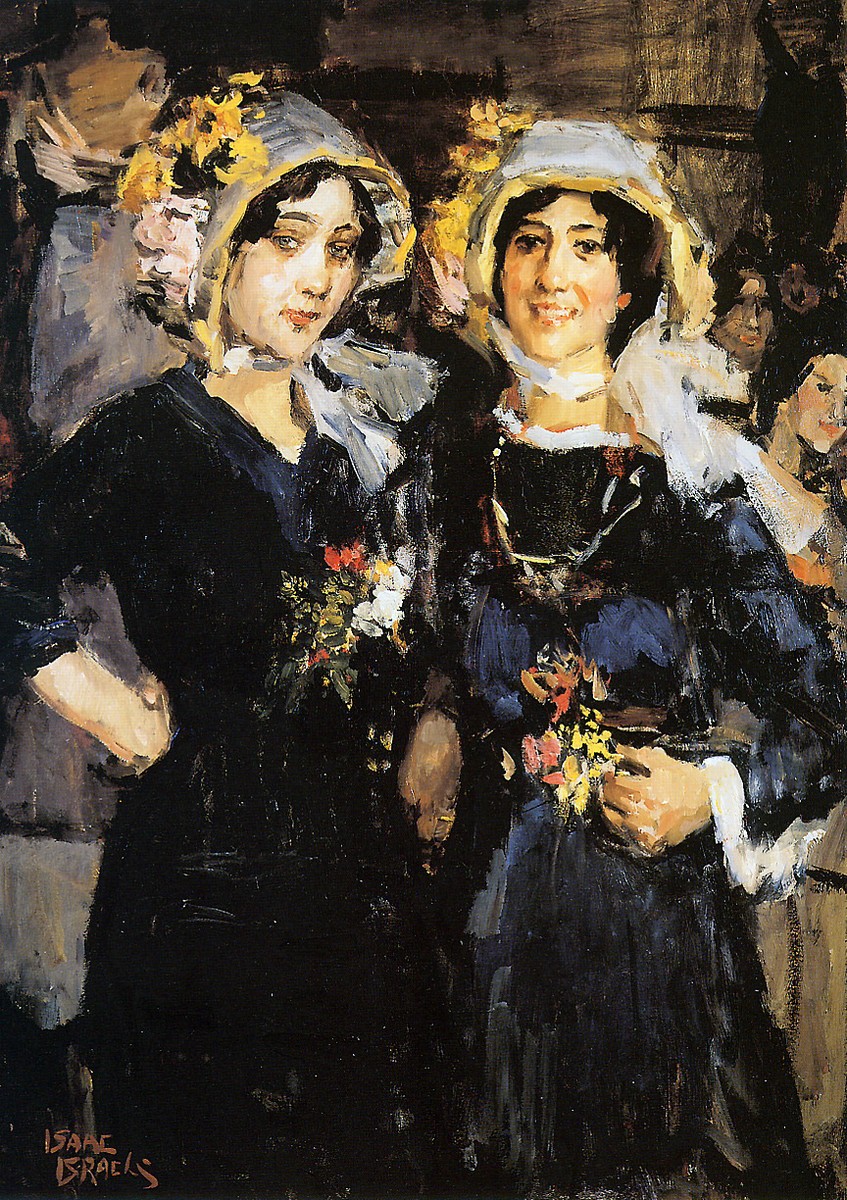 Two women Chatherinettes Paris Sun by Isaac Israels