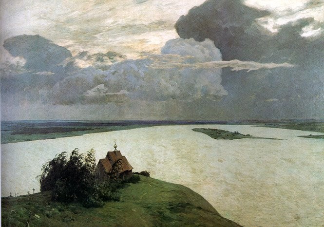 Above the eternal tranquility by Isaac Levitan