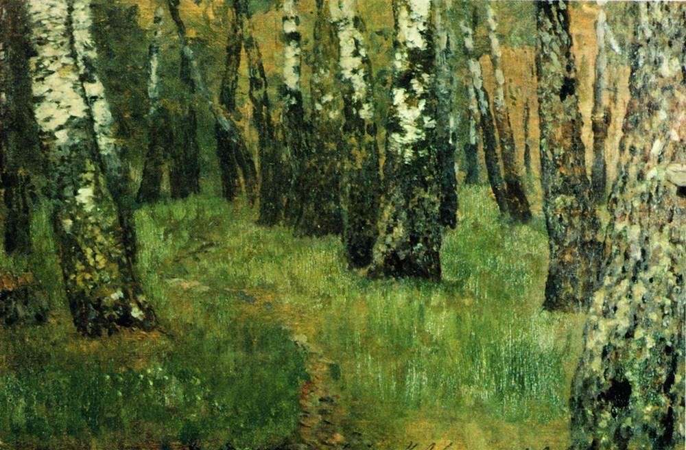 At the birch grove by Isaac Levitan
