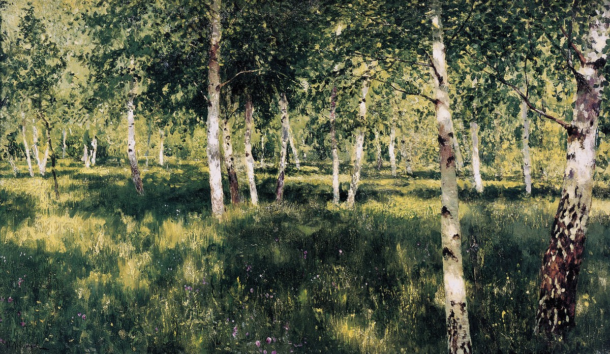 Birch grove by Isaac Levitan