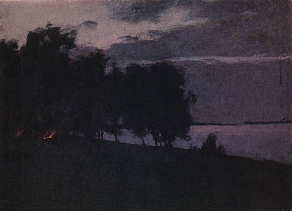 Bonfire by Isaac Levitan