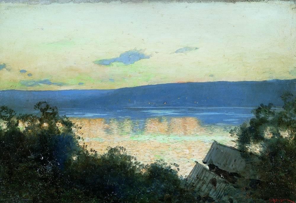 Evening at Volga by Isaac Levitan