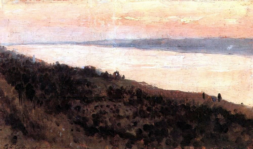 Evening. Golden Plyos. by Isaac Levitan