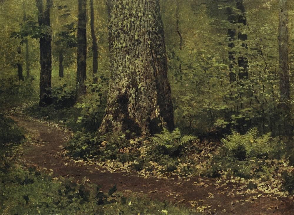 Footpath in a Forest. Ferns. by Isaac Levitan