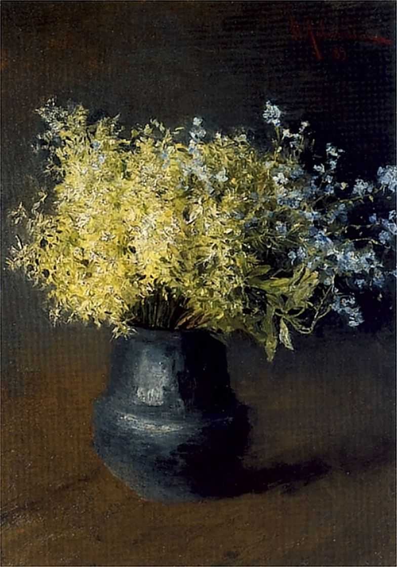 Forest violets and forget-me-nots by Isaac Levitan