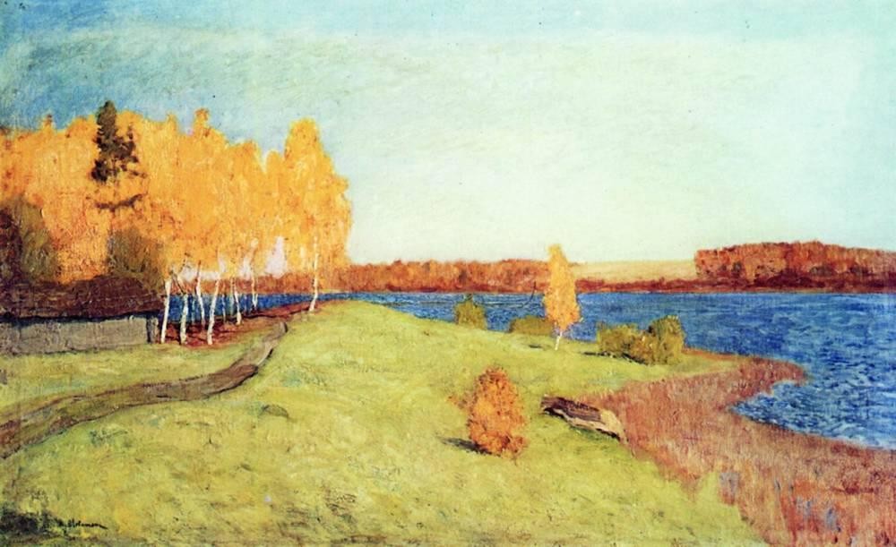 Golden autumn by Isaac Levitan