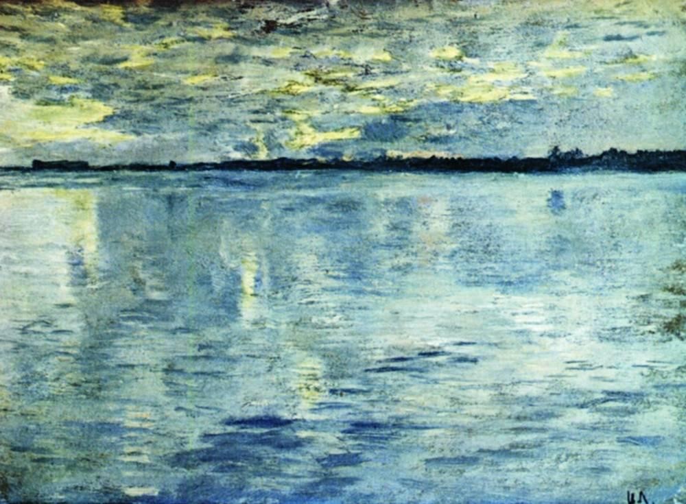 Lake. Evening. by Isaac Levitan