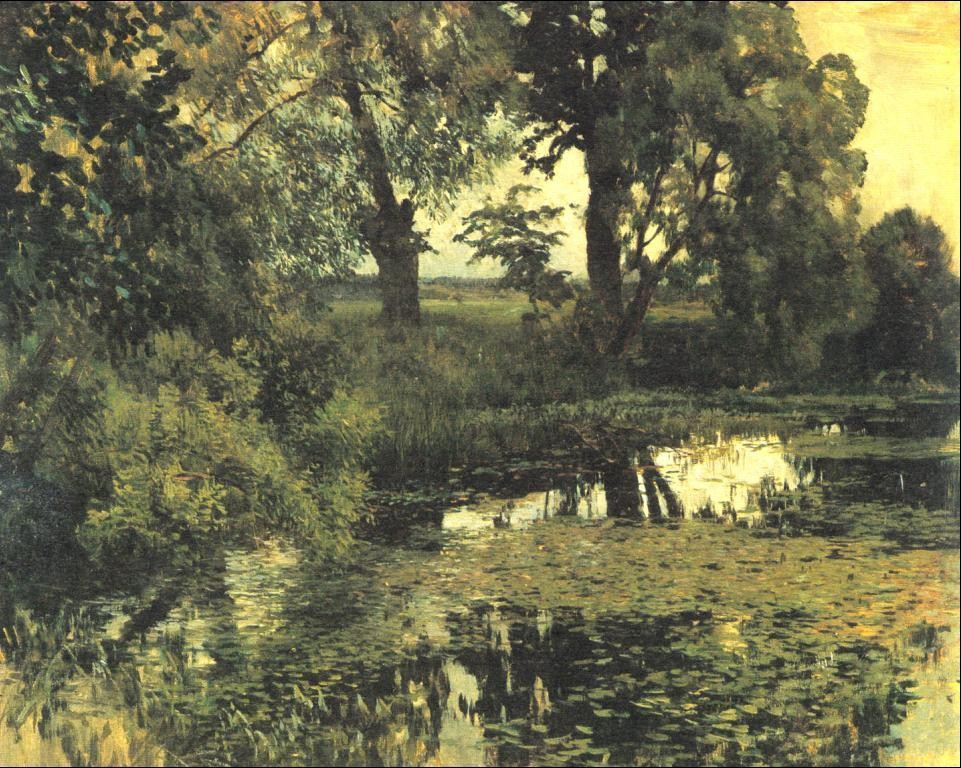 Overgrown pond by Isaac Levitan