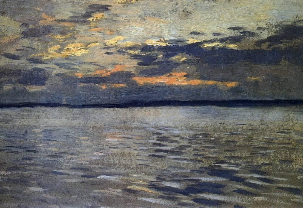 The Lake. Eventide. by Isaac Levitan