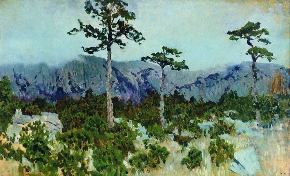 Three pines by Isaac Levitan