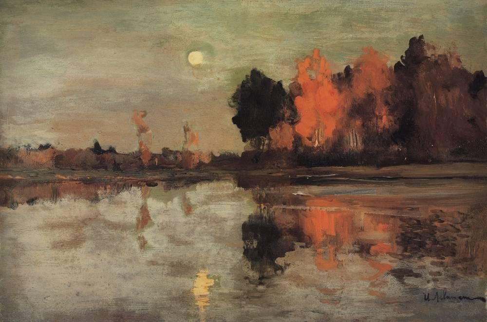 Twilight. Moon. by Isaac Levitan