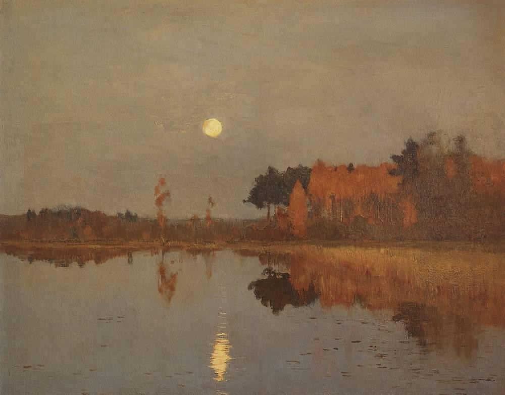 Twilight. Moon. by Isaac Levitan