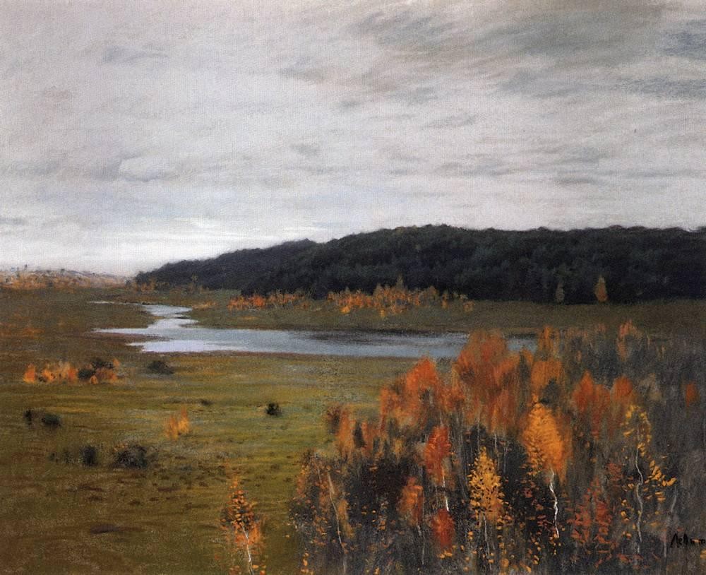 Valley of the River. Autumn. by Isaac Levitan
