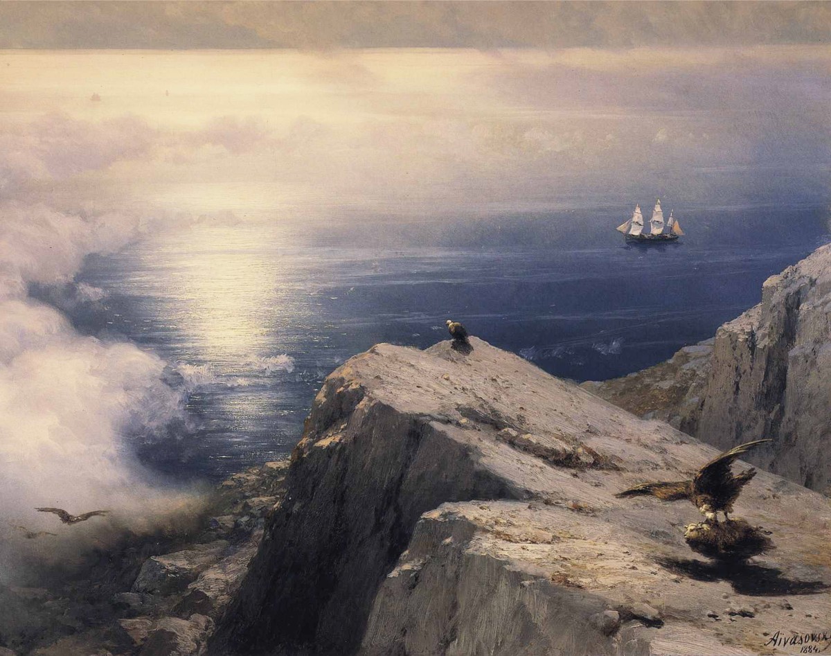 A Rocky Coastal Landscape in the Aegean by Ivan Aivazovsky